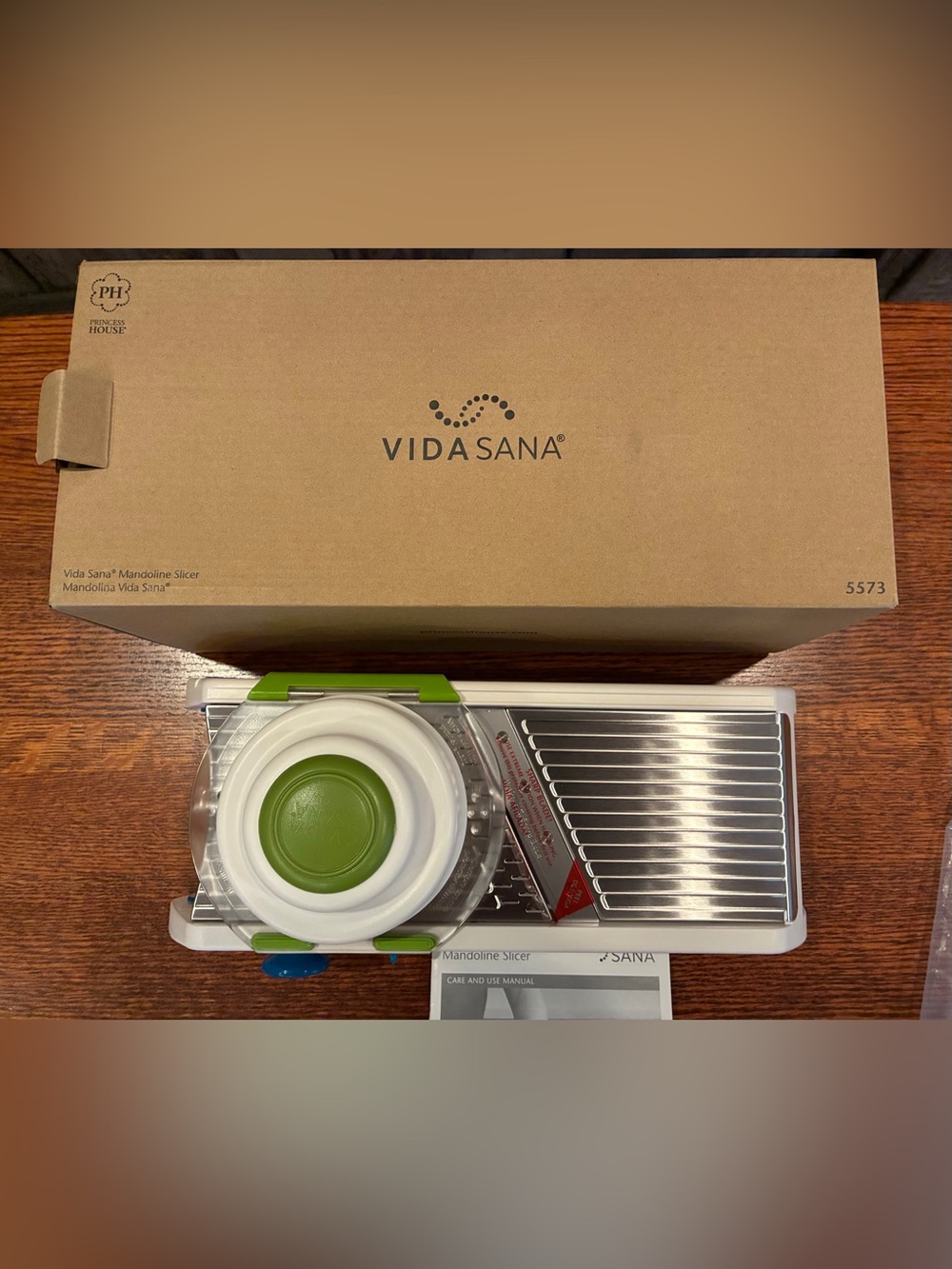 Princess House VidaSana Mandoline Slicer 5573 Adjustable Vegetable Slicer NIB